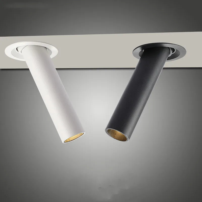 Rotatable Angle Bedroom Ceiling Lamp, Black / White Long Tube for Ceiling Light, 10W, Kitchen TV Background