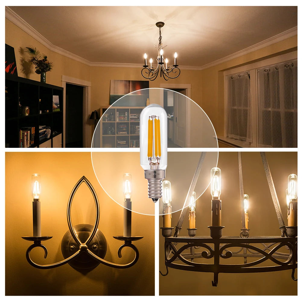Vintage LED Filament Bulbs C7 C35 T20 G40 - 4W 6W Dimmable E14 E12 Decorative Ampoule