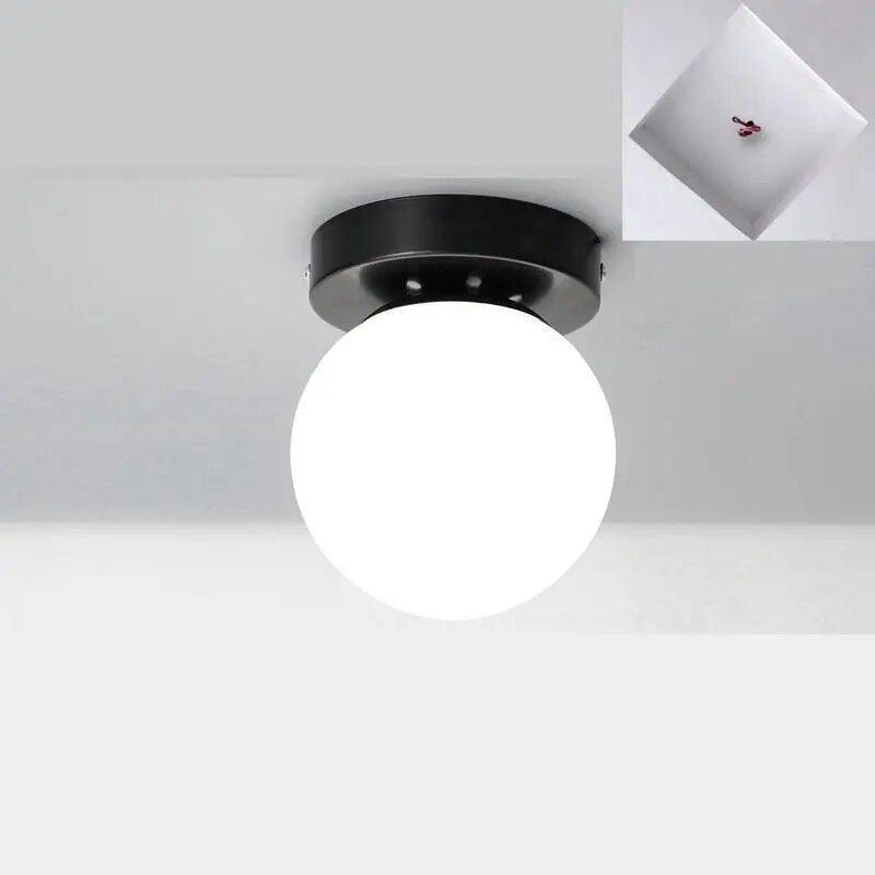 Modern Corridor Ceiling Light Nordic Personality Creative Round Glass Ball Ceiling Lamp For Home Kids Room Decorations Lighting