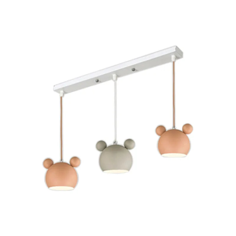 Nordic Style E27 Macaron Cartoon Pendant Lamp Simple Iron Child Room Chandelier For Kitchen Living Room Hotel Indoor Lighting