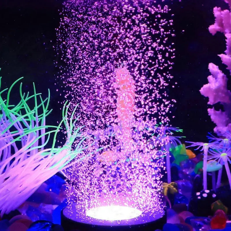 24keys Remote control IP68 Waterproof Aquarium Submersible Fish/Turtle Tank Air Stone Bubble Led Light RGB Underwater pump Decor
