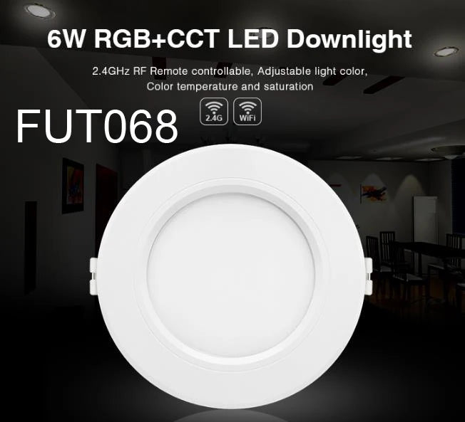 Smart RGB+CCT LED Downlight - Dimmable Color Changing Ceiling Panel (6W-25W)