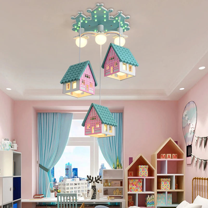 Children kids bedroom decor led lights for room indoor chandelier lighting chandeliers ceiling lamps for living room decoration