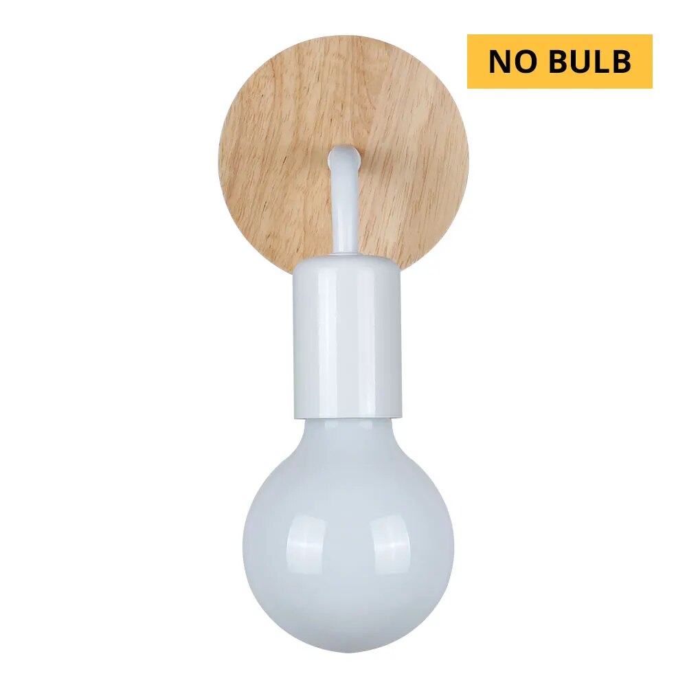 ASCELINA Hot Nordic Style Indoor Lighting LED Wall Lamp Modern Wooden Bedroom Bracket Light Household Living Room Bathroom Lamp