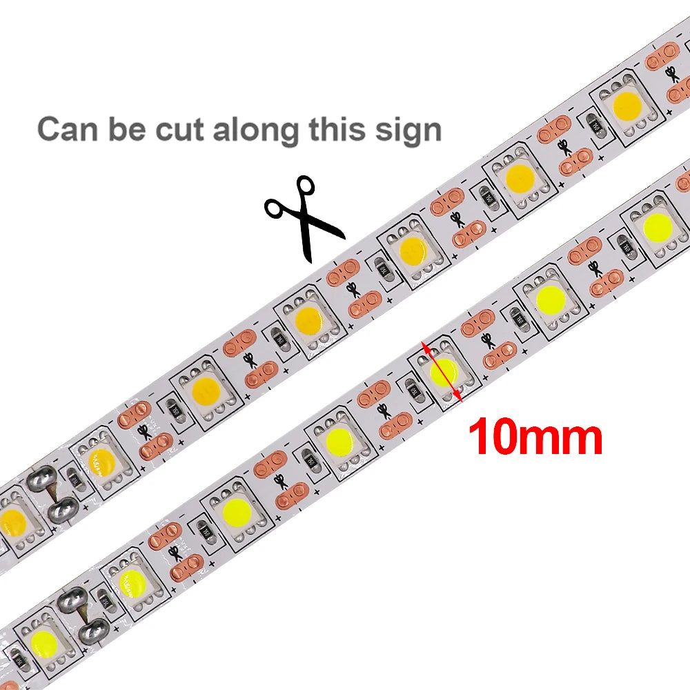 5V USB LED Strip Light SMD 5050 Flexible LED Tape Ribbon TV Backlight Lights Strip Home Decoration 30cm 50cm 1m 2m 3m 4m 5m