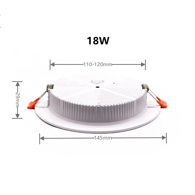 Dimmable 5W-36W LED Ceiling Lamp Recessed SMD Downlight 24W 30W Spot Light AC85-260V For Living Room and Shopping Mall Lighting