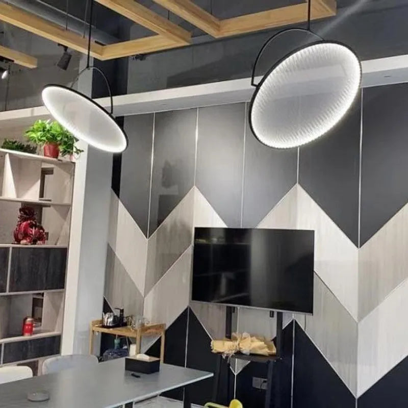 Modern Minimalist LED Fabric Pendant Light - Nordic Art Textile Ceiling Hanging Lamp Fixture for Dining Room, Bar Table & Living Room Decor