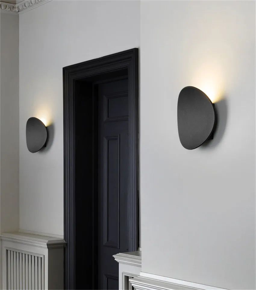 7W Modern Interior LED Wall Lamp - Brushed Gold, Black & White Aluminum Sconce Light for Living Room & Bedroom Bedside