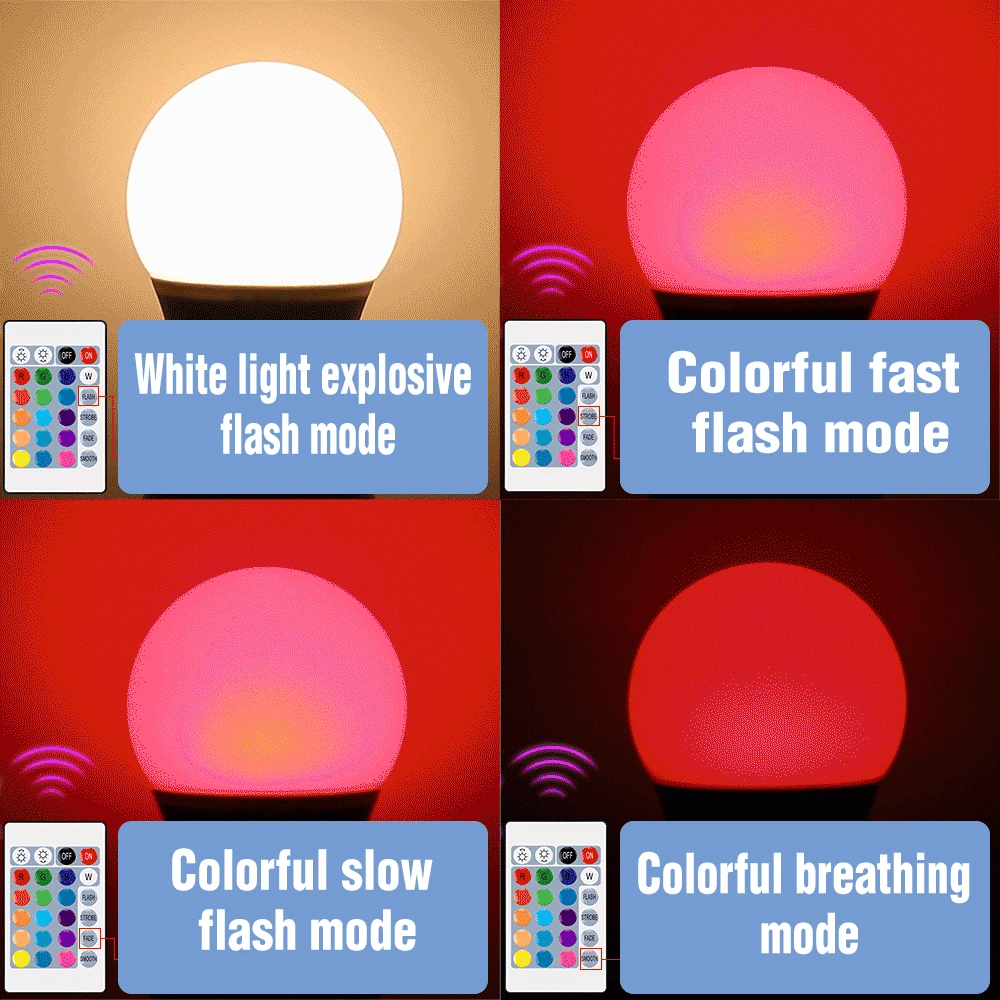 E27 Led Lamp Dimmable 16 Colors RGB Light Bulb 220V Led Magic Bulb Spot Light 5W 10W 15W Smart Control Led RGBW Lamp Home Decor