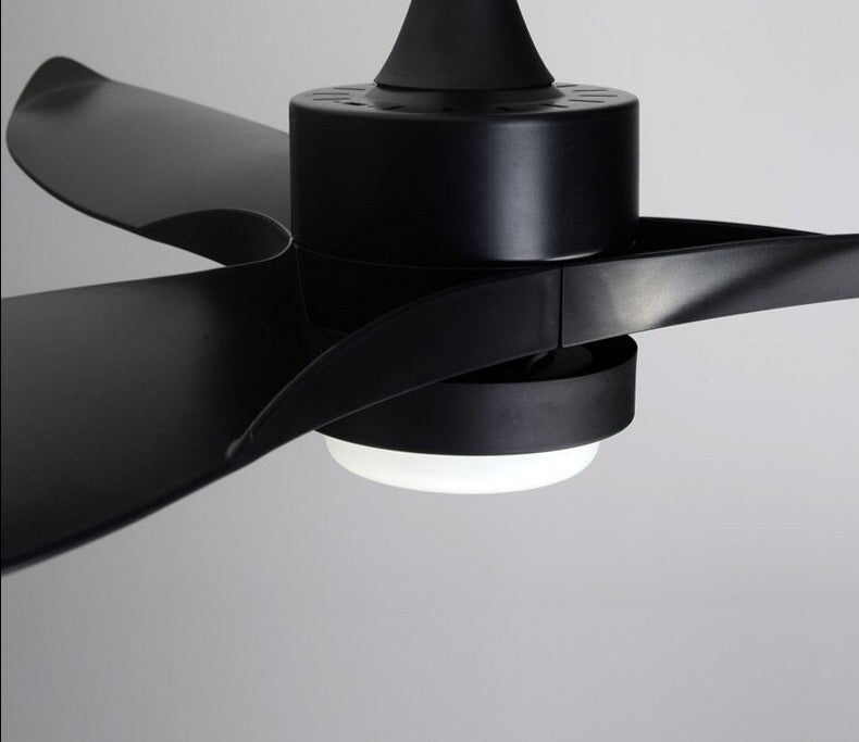 SOVE Black Modern Led Ceiling Fans With Lights Simple Ceiling Light Fan With Remote Control White Fan Lamp Ventilador De Techo
