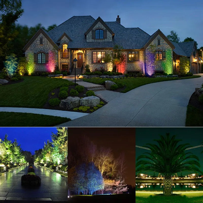 RGB LED Flood Light Outdoor (30W/50W/100W/150W/200W) AC85-265V - IP65 Waterproof Party & Neon Accent Light with Remote Control