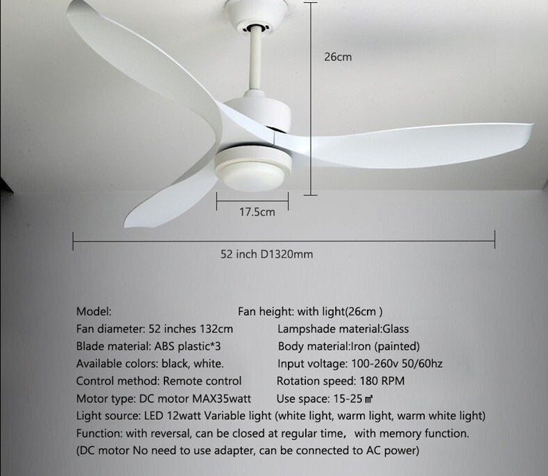 SOVE Black Modern Led Ceiling Fans With Lights Simple Ceiling Light Fan With Remote Control White Fan Lamp Ventilador De Techo