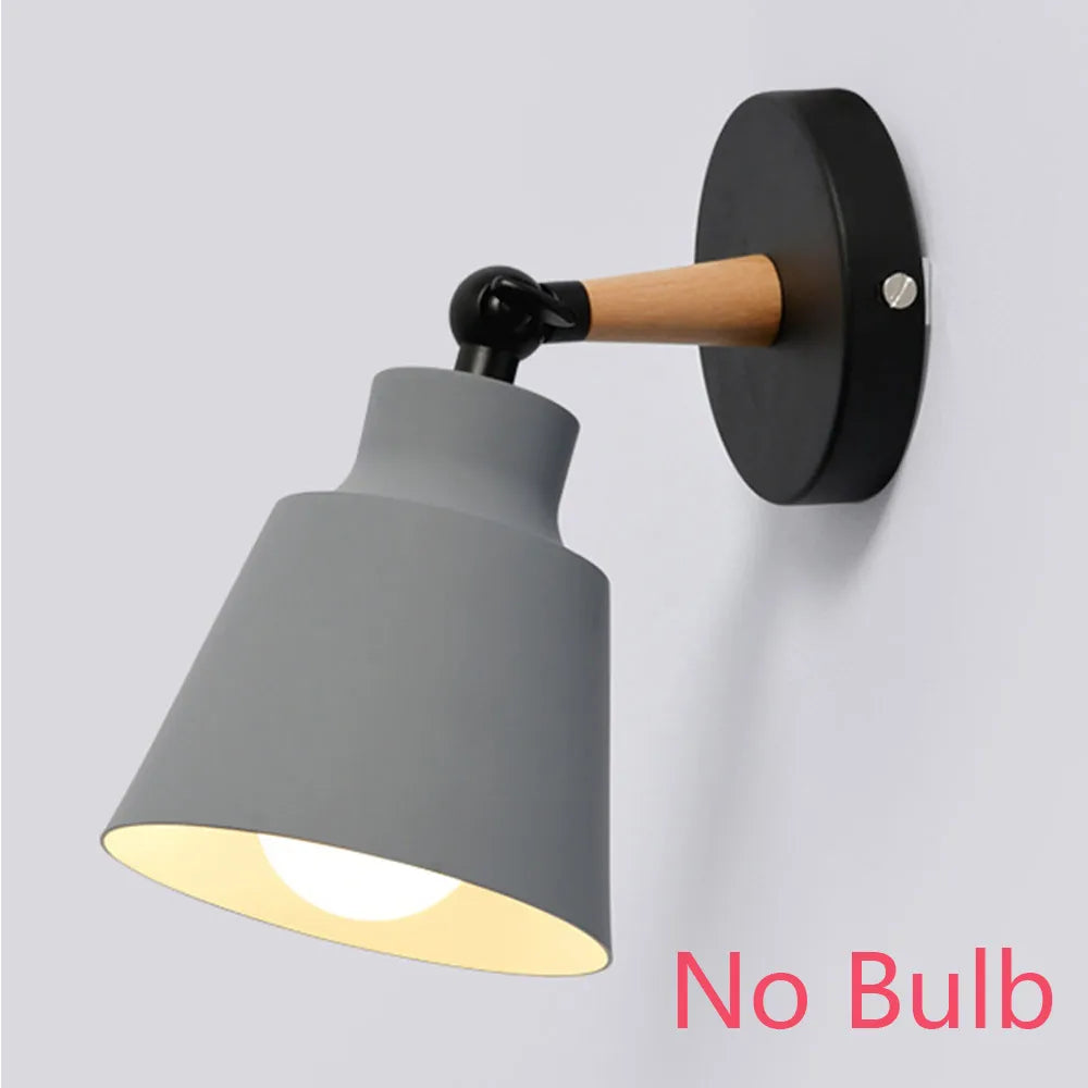 ASCELINA Hot Nordic Style Indoor Lighting LED Wall Lamp Modern Wooden Bedroom Bracket Light Household Living Room Bathroom Lamp