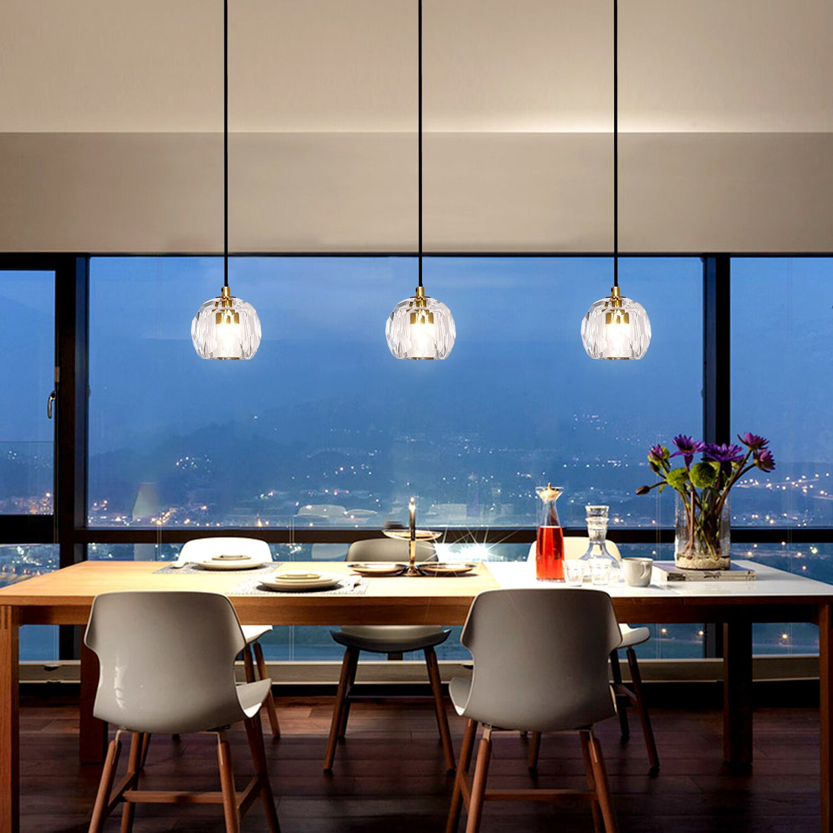 Nordic Luxury Chandelier Stair Lighting Crystal Pendant Light for Kitchen Restaurant Villa G9 Bulb