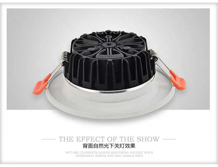 Modern LED COB Recessed Downlight - 5W to 15W Dimmable Spotlight for Commercial & Retail Lighting