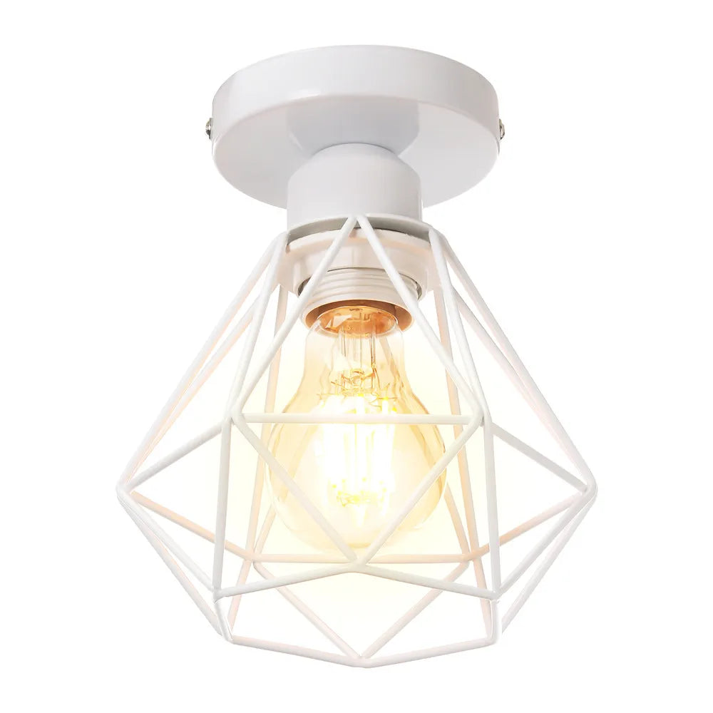 Vintage Pendant Lamp Iron Frame Ceiling Lighting Paint Restaurant Teahouse Chandelier Indoor Wrought Metal Modern Pendant Lights