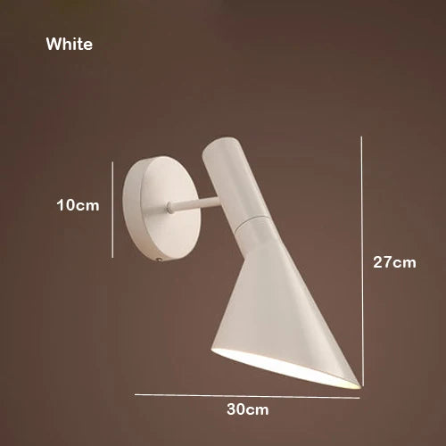 Nordic Wall Lamp Black White E27 Bedroom Bedside Lamp Simple Modern Aisle Corridor Hotel Background Wall Lamp Creative LED Lamp