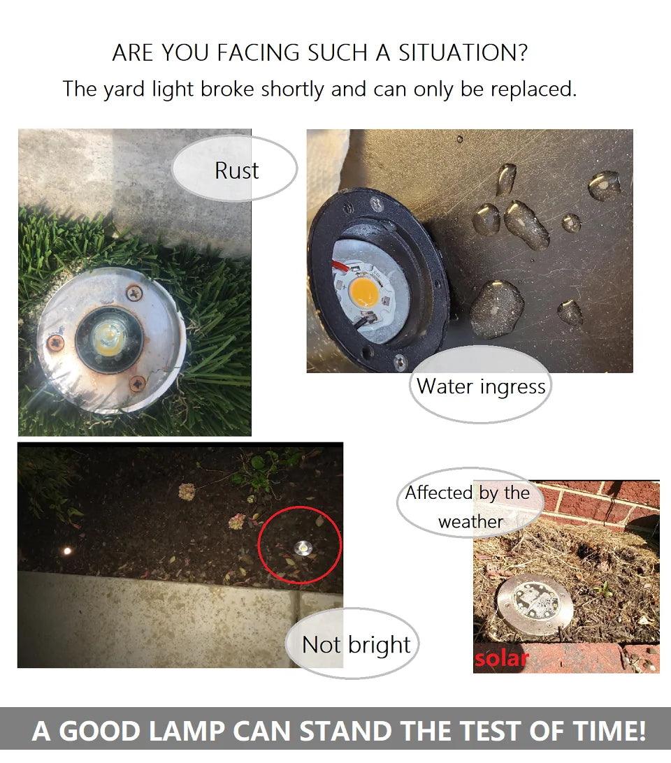 etrnLED Outdoor Garden Lights Waterproof Ground Spot 12V 24V Recessed Exterior Floor Terrace Deck Driveway Lawn Lamp RGB IP68