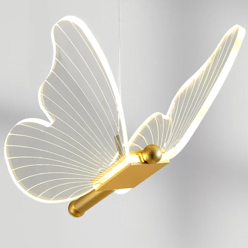 LED Pendant Light Fixture Butterfly Hanging Lamps For Ceiling Kitchen Bedside Living Room Decor Pendant Lamp