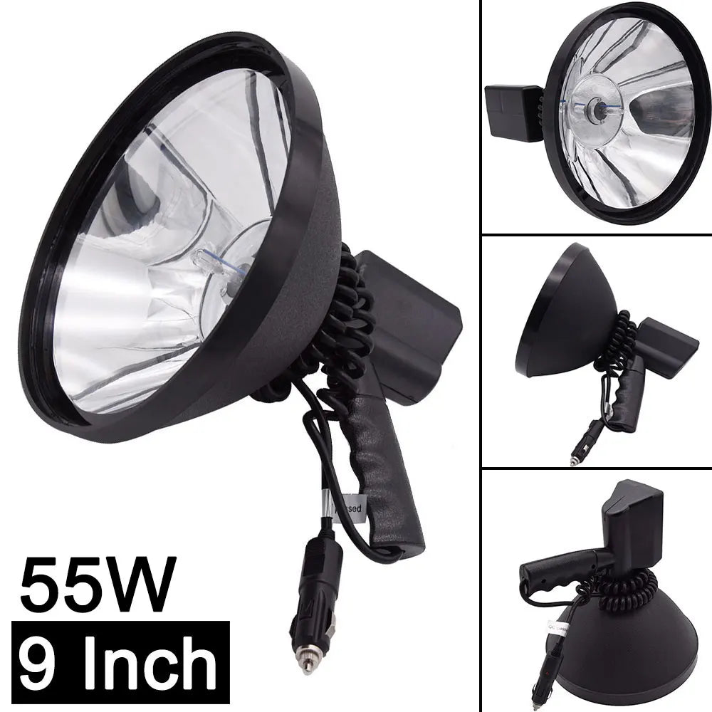 7inch -9 inch Xenon Lamp Handheld Camping Hunting Fishing Spot Light Spotlight Off Road Car Light Bar Led Working Lights 12v 24v