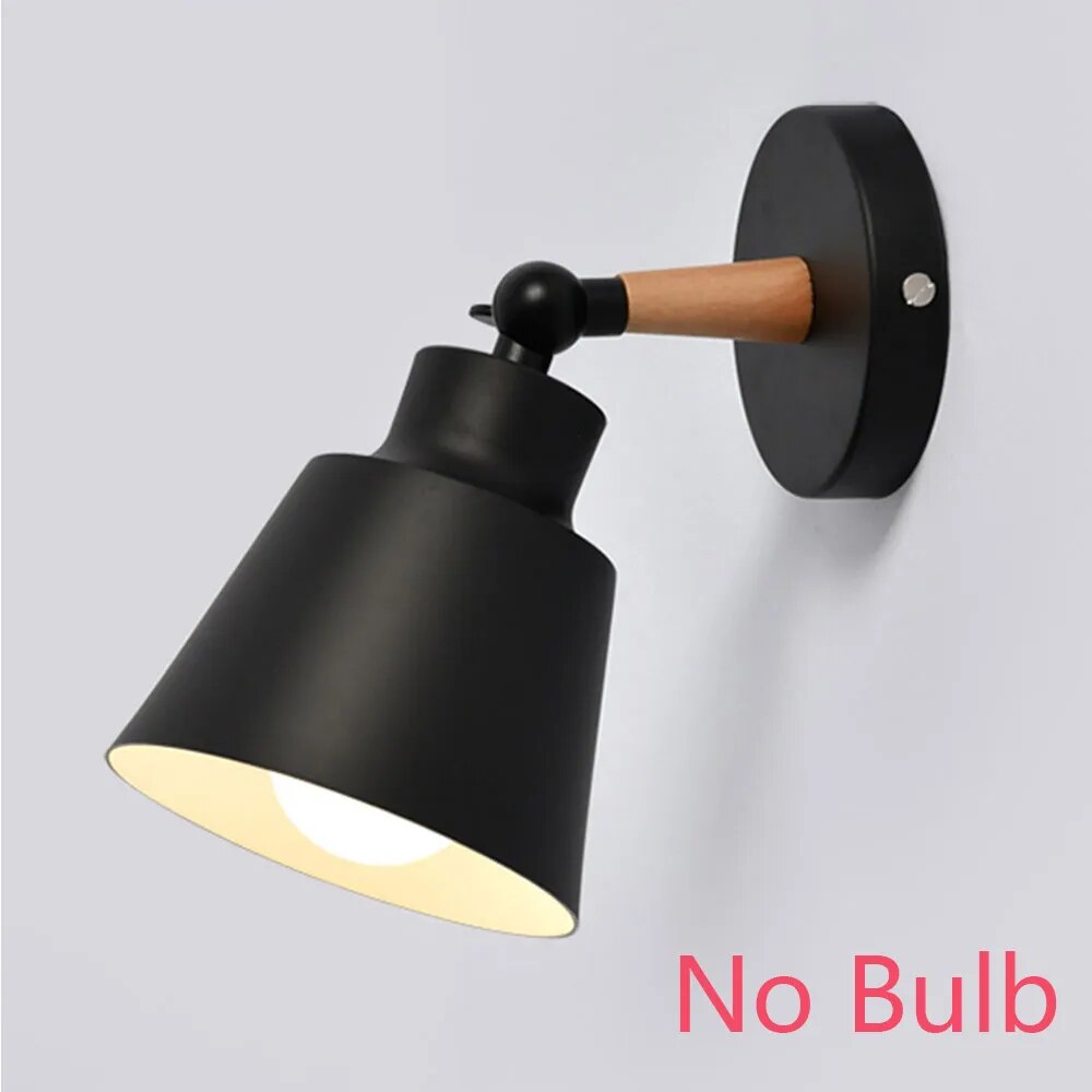 ASCELINA Hot Nordic Style Indoor Lighting LED Wall Lamp Modern Wooden Bedroom Bracket Light Household Living Room Bathroom Lamp