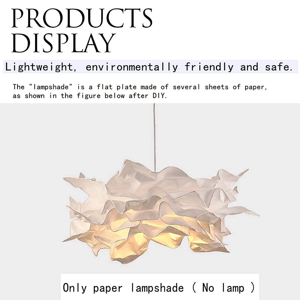 42x42/60x40/85x54cm Art DIY Cloud Lamp Shade Flower Light Ceiling Lampshade Decor Chandelier Pendant Living Room Bedroom Bar Use