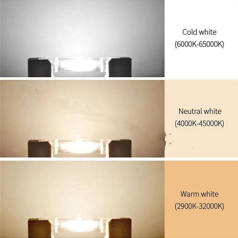 Super Bright Dimmable LED R7S Glass Tube COB Bulb Ceramics 78MM 118MM R7S Corn Lamp 15W 20W J78 J118 Replace Halogen Lampasas