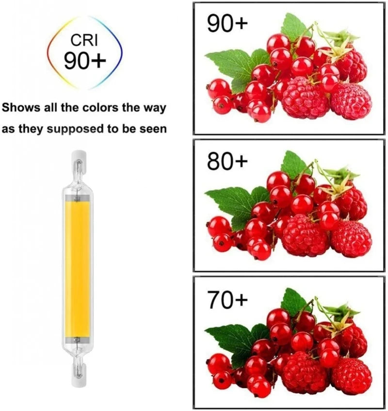 LED R7s COB Glass Tube 118mm J118 78mm J78 COB Light Bulb Super Bright AC110V 220V Home Replace Halogen High power Lamp