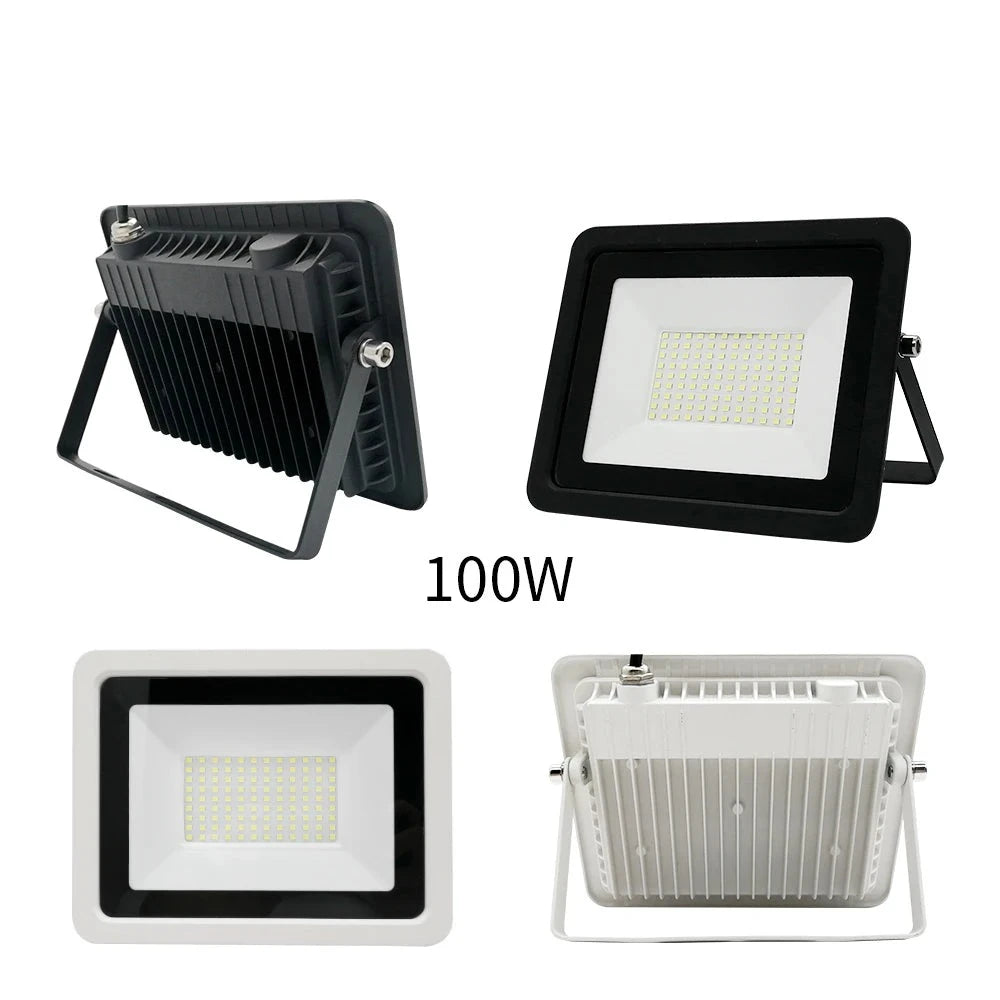 LED Floodlight 10W 20W 30W 50W 100W Flood Light 220V Waterproof IP68 Outdoor Wall Garden Spotlight Reflector Foco Lamp