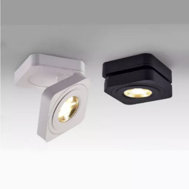 Led Ceiling Lamps Spot Light 360 Degree Rotation Downlights AC85-265V 7W 10W 12W 15W Folding COB LED Downlights Surface Mounted