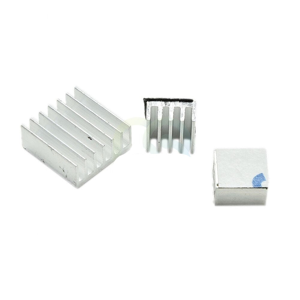 Adhesive Raspberry Pi Heatsink Cooler Pure 3pcs/set Aluminum Heat Sink Set Kit Radiator For Cooling Raspberry Pi 2 B