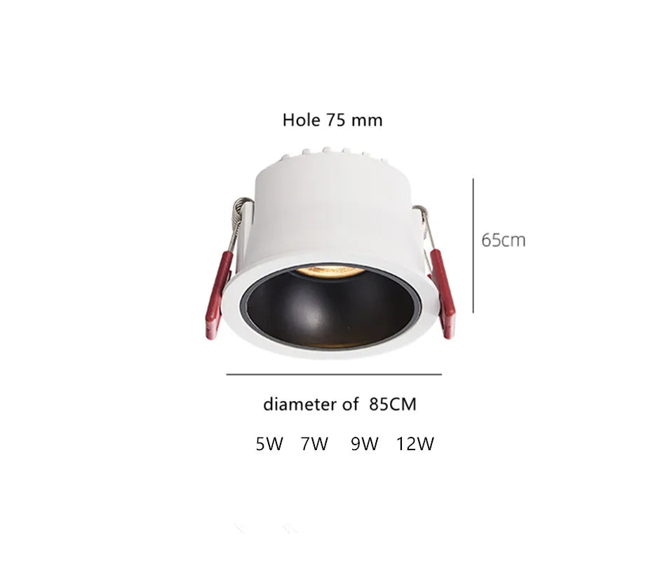 IP65 COB Waterproof Spotlight Recessed 5 Colors and 3 Emitting Colors