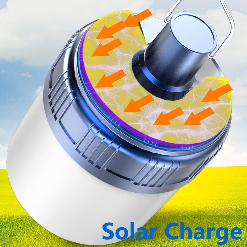 Solar LED Lights Outdoor COB Camping Lantern Rechargeable Super Bright Searchlight Working Lighting Portable Emergency Lamp