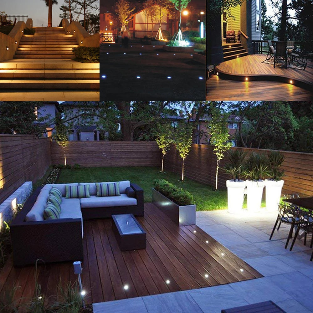 1W / 3W Recessed LED Underground Light (IP67 Waterproof, 12V) - Outdoor Deck & Pathway Lamp