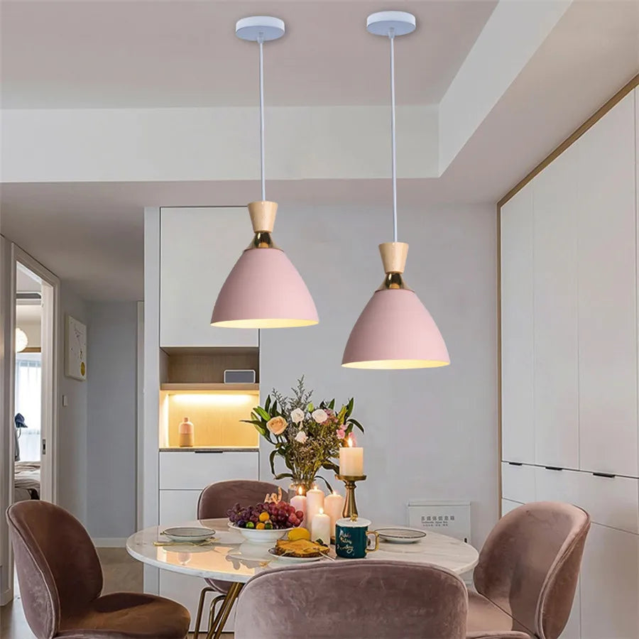 LED Chandelier Nordic Simple E27 Pendant Light Home Decoration Hanging Lamp Shade for Restaurant Bar bedroom Lights Luminaire