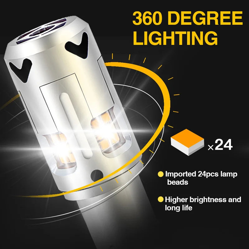 1pcs NO Hyper Flash 1156 BA15S P21W BAU15S PY21W T20 7440 Led Bulb Turn Signal Light Lamps Amber Orange Canbus Error Free Leds