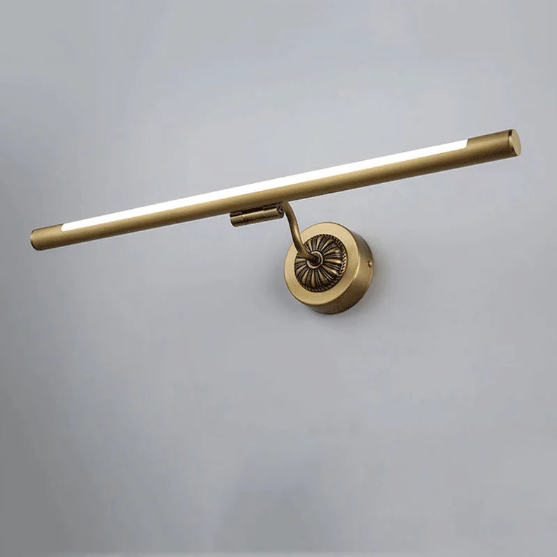 Europe copper bathroom wall mirror Lsmp ,hotel showcase picture lighting, bedroom vanity cabinet Light