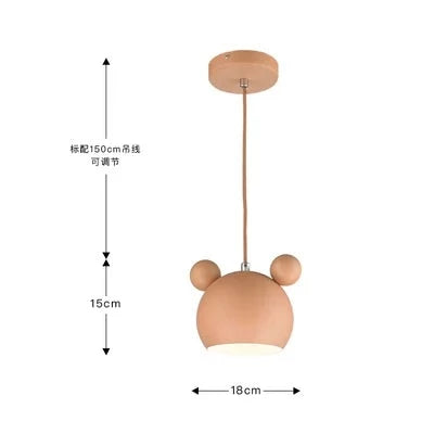Nordic Style E27 Macaron Cartoon Pendant Lamp Simple Iron Child Room Chandelier For Kitchen Living Room Hotel Indoor Lighting