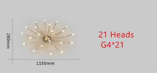 Postmodern Creative Chandeliers Personality Bedroom Children's Room Study Room Starry LED G4 Chandeliers Decorative Lighting