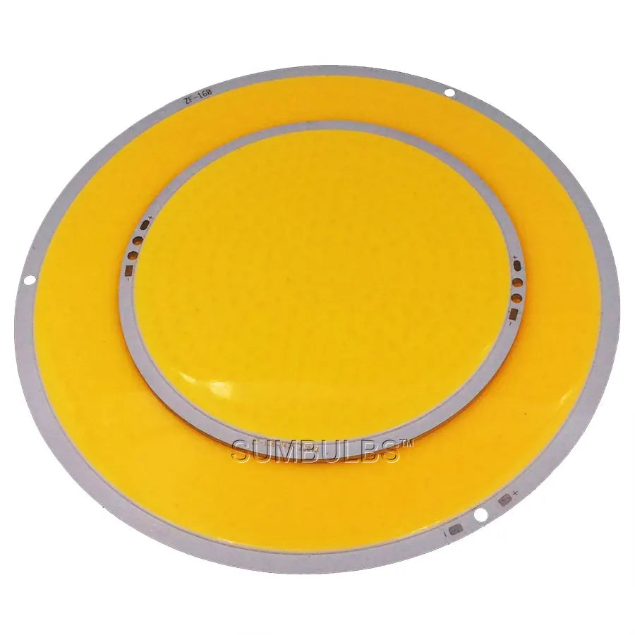 Ultra-Bright Round COB LED Light Chip (108mm/160mm, 50W/200W, DC 12V–14V)