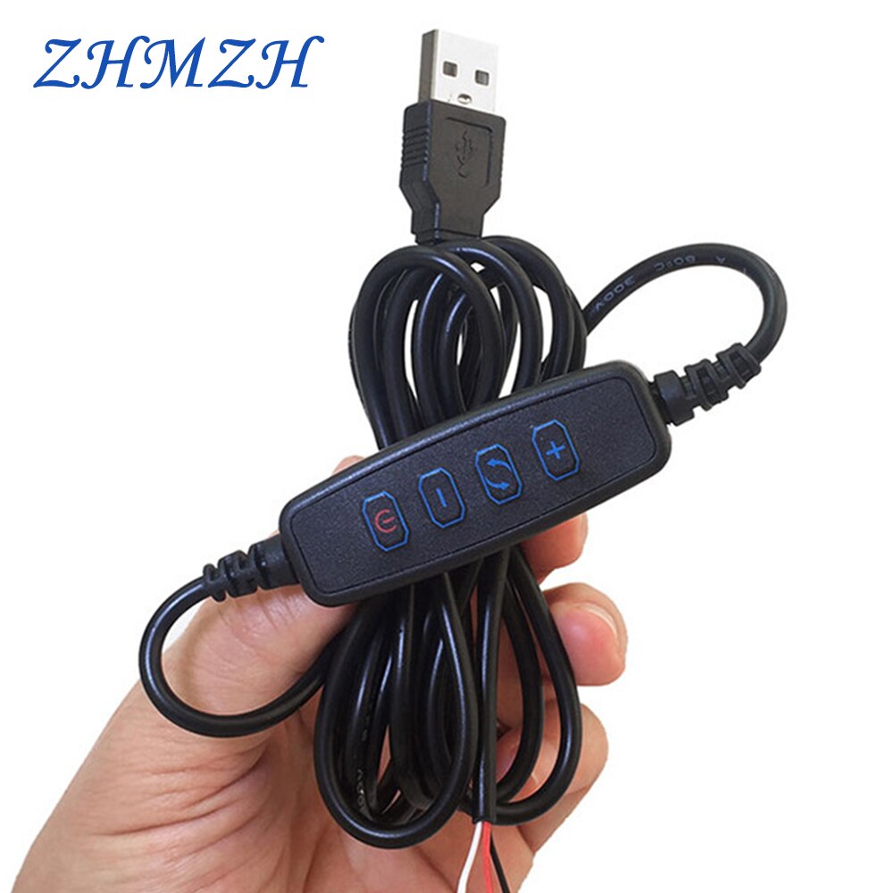 LED Dimmer USB Port Power Supply Line Dimming Color-matching Extension Cable With ON OFF Switch Adapter For LED Light Bulb