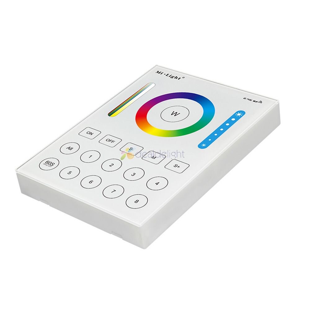 2.4G wireless 8 Zone RF Remote ; B8 Touch Panel Wall-mounted Remote; LS2 5 in 1 led controller for RGB+CCT Led