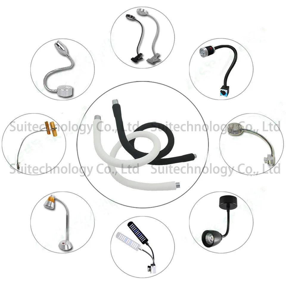 Dia 10mm LED Gooseneck - Silicone Flexible Lamp Holder (10cm–60cm)
