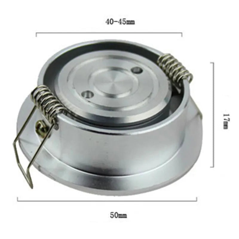 Mini LED spot lights dimmable 3W DC12V recessed ceiling lamp 220V 40-45mm jewelry lighting downlight for cabinet showcase light