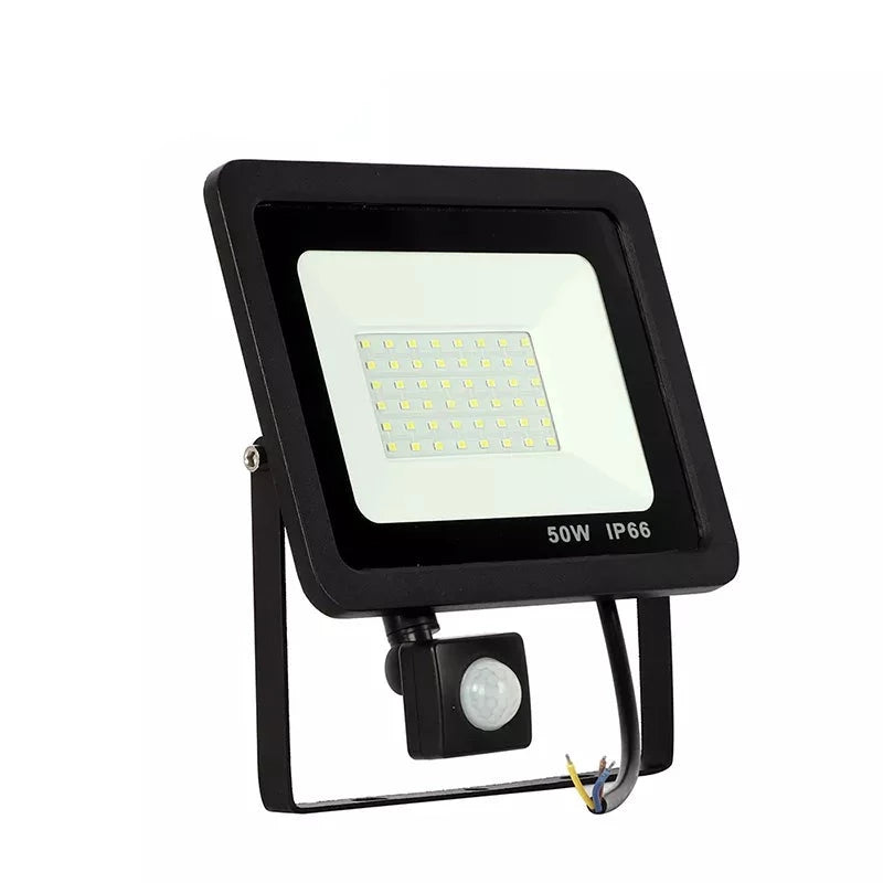Induction Led flood light With Adjustable PIR Sensor 110V 220V floodlight 10W 20W 30W 50W 100W Street Square Outdoor Lighting