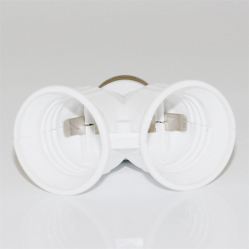 E27 to 2E27 Lamp Holder Converter E27 Splitter to 2 E27 LED halogen Y Shape Light Lamp Bulb Adapter Converter Free Shipping