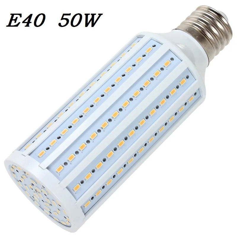 50W LED Lamp AC 220V 110V LED Corn Lamp SMD 5730 Super Bright 4300 LM 165 LEDs 360 Degree E40 LED Lamp for Outdoor Lighting