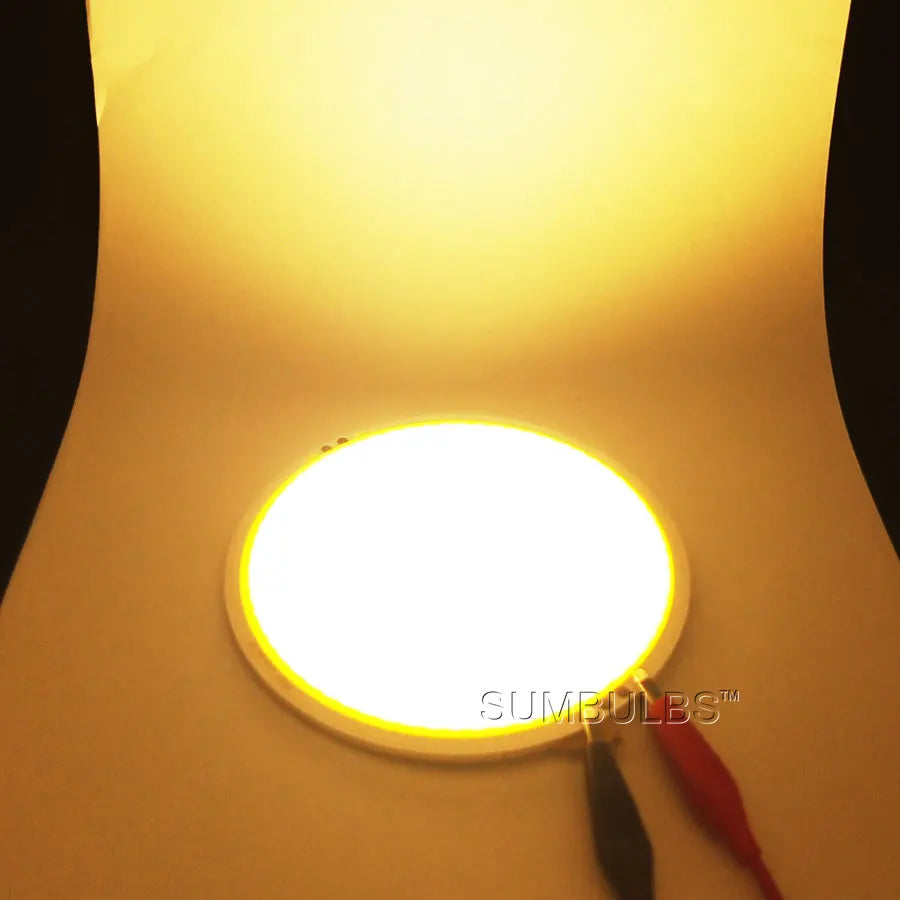 Ultra-Bright Round COB LED Light Chip (108mm/160mm, 50W/200W, DC 12V–14V)
