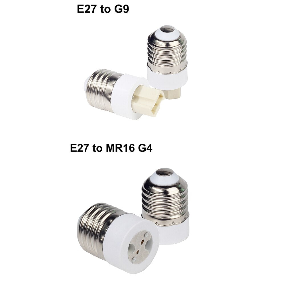 E27 Male to E14 G9 E12 B22 G4 MR16 GU10 E40 Female Lamp Base Lamp Holder Converter Socket Adapter For LED Corn Bulb light