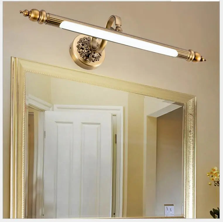 Bathroom Mirror Lamp 48CM/57CM/68CM Waterproof Retro Bronze Cabinet Vanity Mirror Lights Led Wall Light Lamp LED Light Wall Lamp